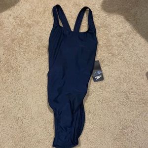 NWT Speedo Navy Pro LT One Piece Bathing Suit Swimsuit 8/34